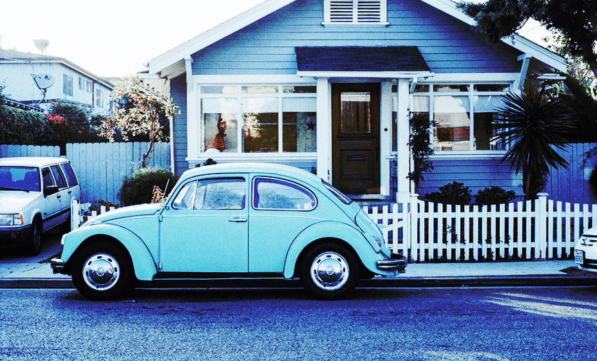 Random house with random VW parked outside it  
