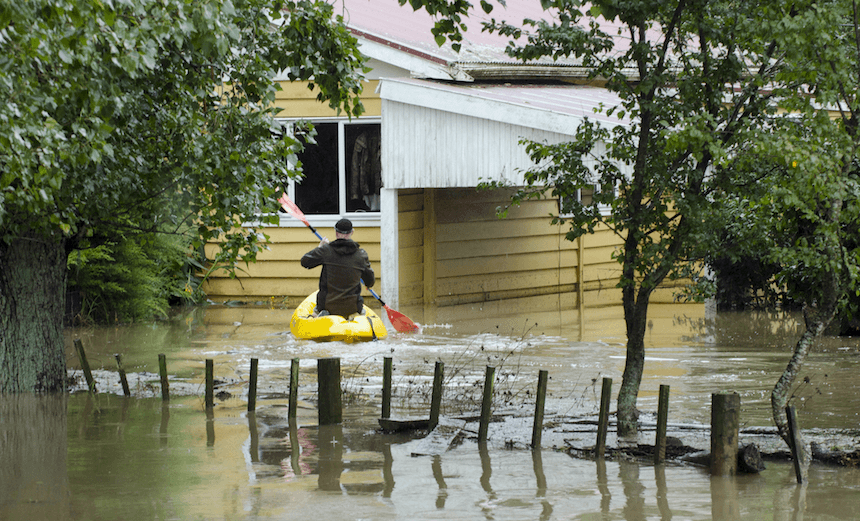 FLOOD DAMAGE IN EDGECUMBE, 2017 (PHOTO: RAFAEL BEN-ARI/CHAMELEONS EYE) 
