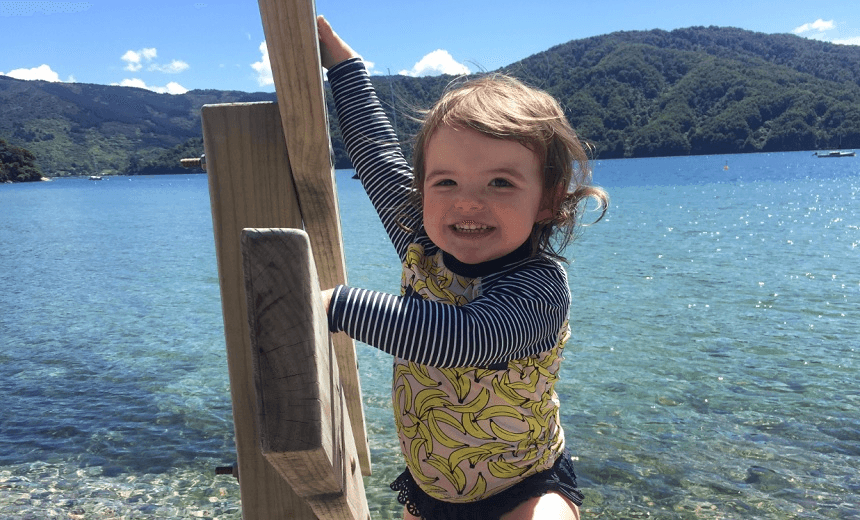 Ivie Anderson makes the most of her short time in the Marlborough Sounds. Photo: Charles Anderson. 
