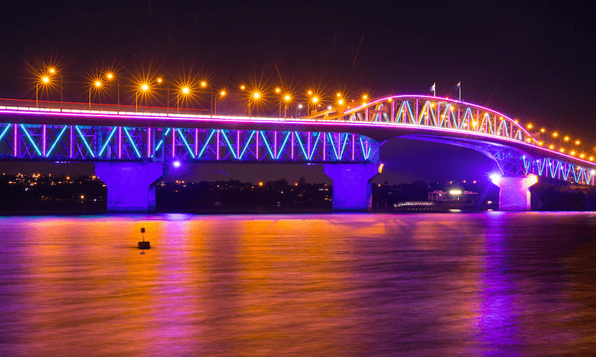 The Auckland Harbour Bridge is made up of a lot of steel (Photo: Brendon O’Hagan). 
