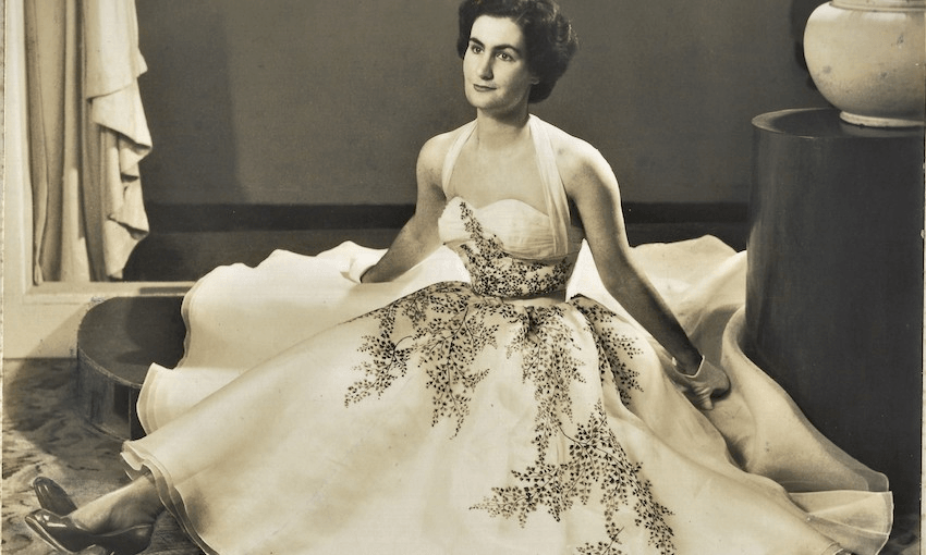 A Bruce Papas gown with hand painted maidenhair fern, circa 1953. (Image supplied).