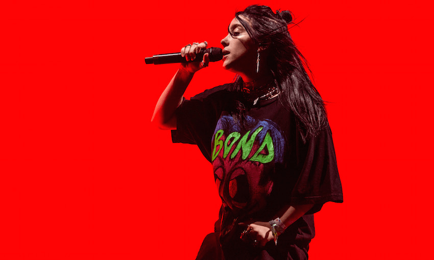 Billie Eilish performs at Coachella. Photo: Getty Images. 
