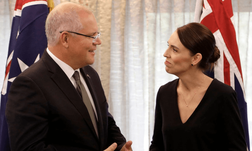 Prime minister Jacinda Ardern with Australian prime minister Scott Morrison (Photo: Getty Images)  
