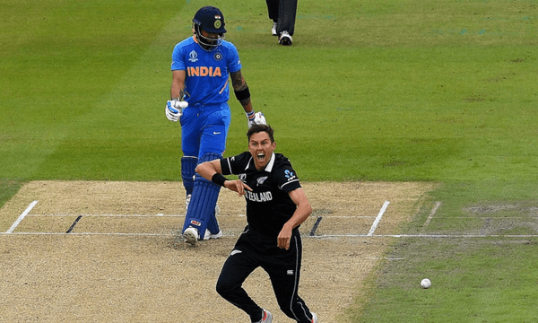 Trent Boult having a normal one after getting Virat Kohli out (Getty Images)  
