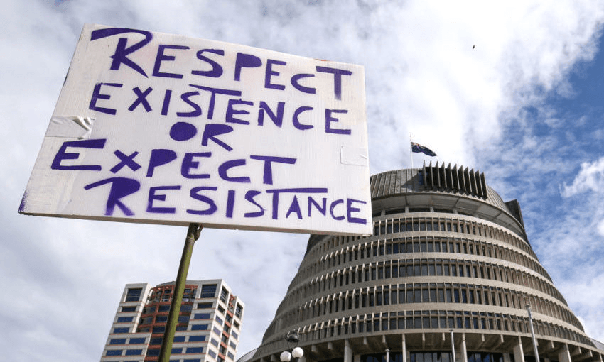 Sign from climate strike at parliament, September 2019. Photo by Hagen Hopkins/Getty Images 
