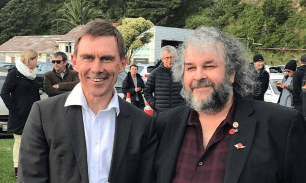 Andy Foster and Sir Peter Jackson at the campaign launch (via Facebook) 
