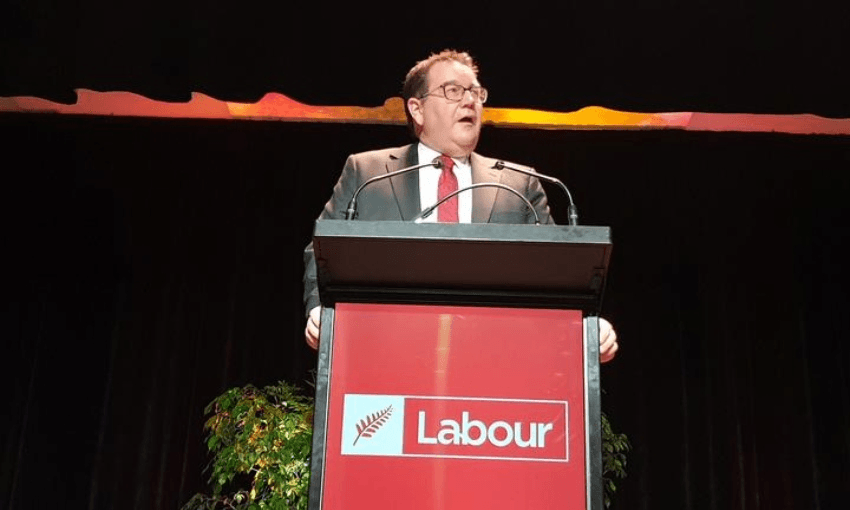 Grant Robertson at the Labour Party annual conference in Whanganui