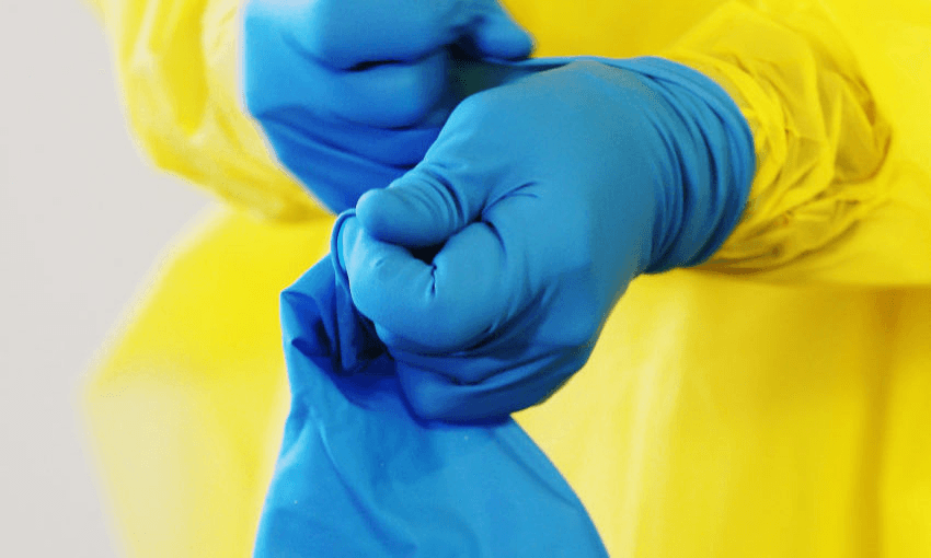 A scene from the infectious diseases Biocontainment unit at Middlemore Hospital (Photo by Hannah Peters/Getty Images) 
