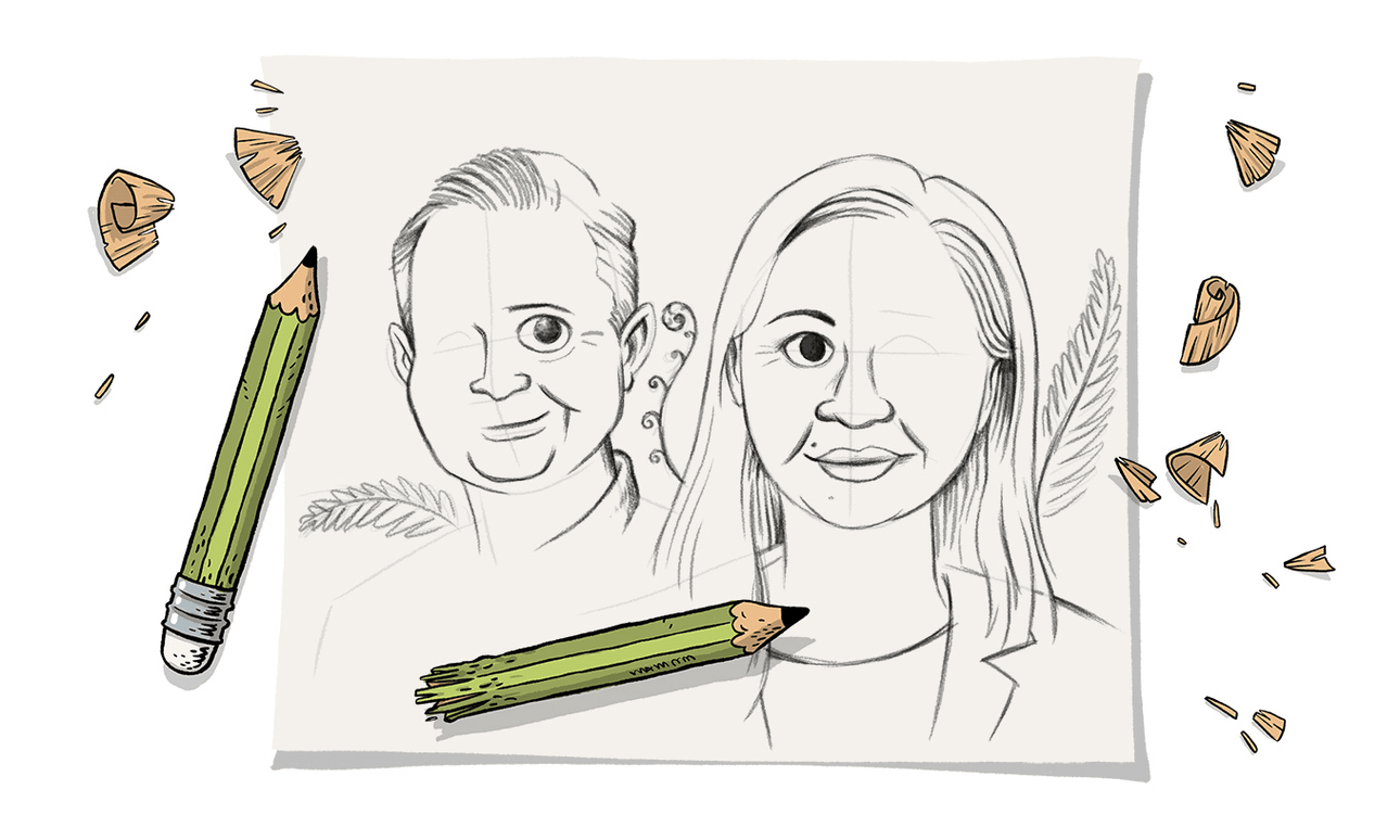 James Shaw and Marama Davidson (Illustration: Toby Morris) 
