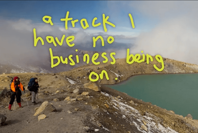 Two hikers on the Tongariro Northern Circuit Track