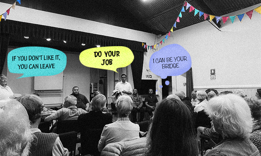 Candidates for the Māngere-Ōtāhuhu Local Board by-election at the St James Church hall in Māngere Bridge (Photo: Justin Latif/Tina Tiller) 
