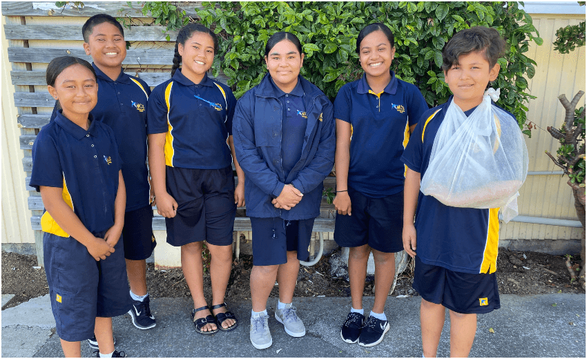 From left; Meleofa Talakai, Matai Liava’a, Maria Murare, Ana Mosa’ati, Sarah Laai and Ali Fayyaz. (Photo: Justin Latif) 
