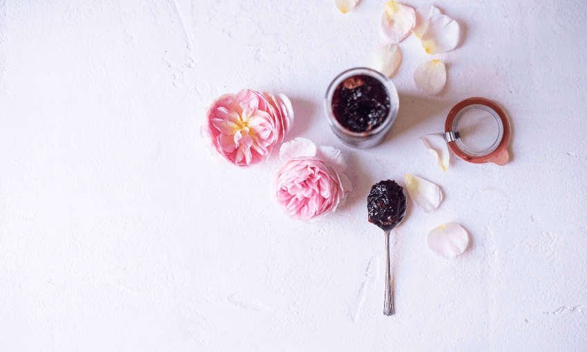 damson plum and rose jam